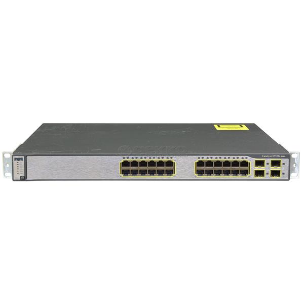 Cisco Switch Catalyst 3750G 24x 1GbE 4x SFP 1GbE WS C3750G 24TS 1U