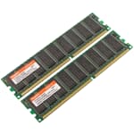 Hynix DDR-RAM 512MB Kit 2x256MB PC3200U ECC CL3 - HYMD232726B8J-D43