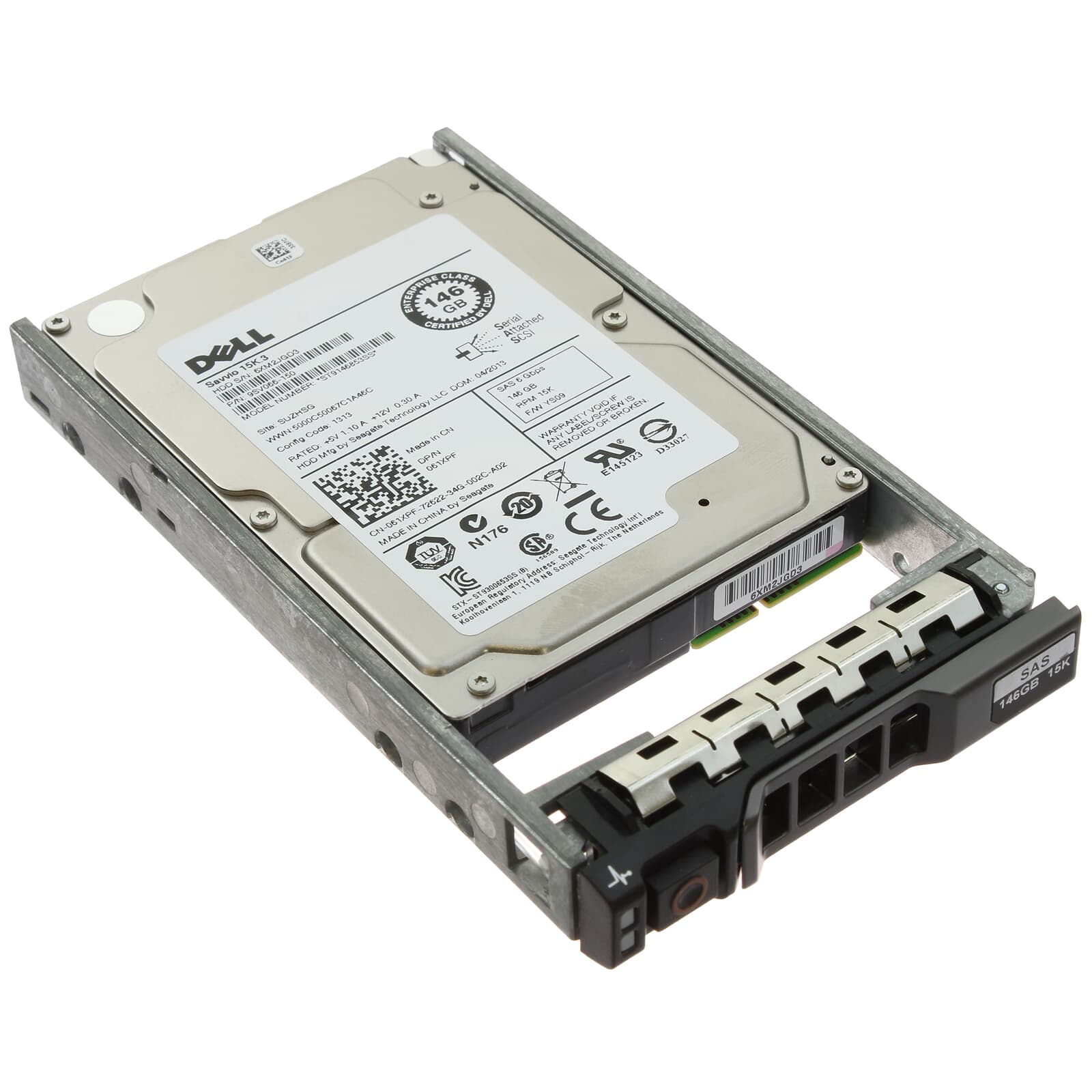 thumbnail interactive-video image 1 of Dell 146GB 2.5" Hard Drive – 61XPF – 15K RPM SAS 6G – 64MB Cache – Open Box 1 of 6