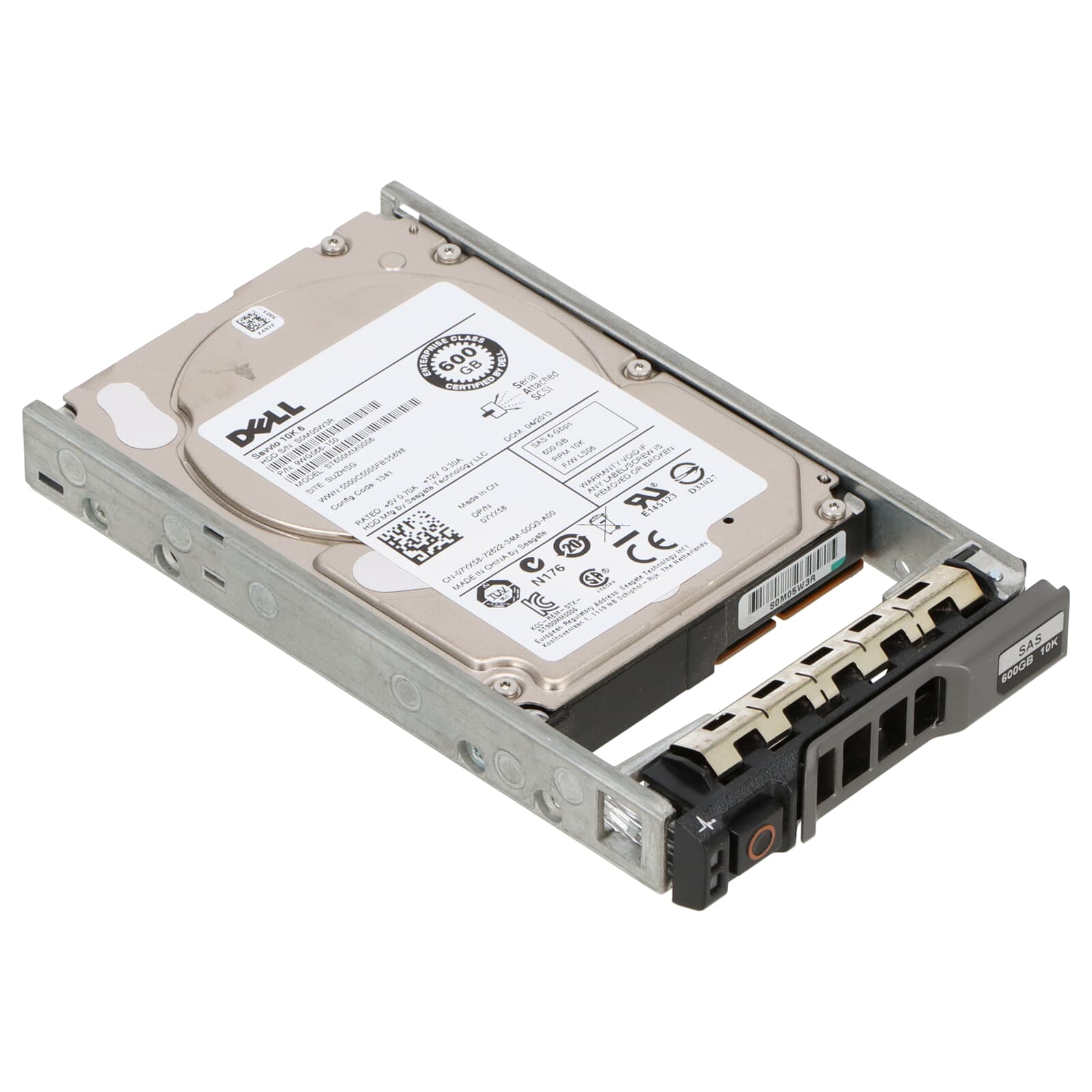 Refurbished Dell 600GB 10K RPM 6Gbps SAS Hard Drive (ST600MM0006) – Includes Caddy, 1-Year Warranty, Very Good Condition