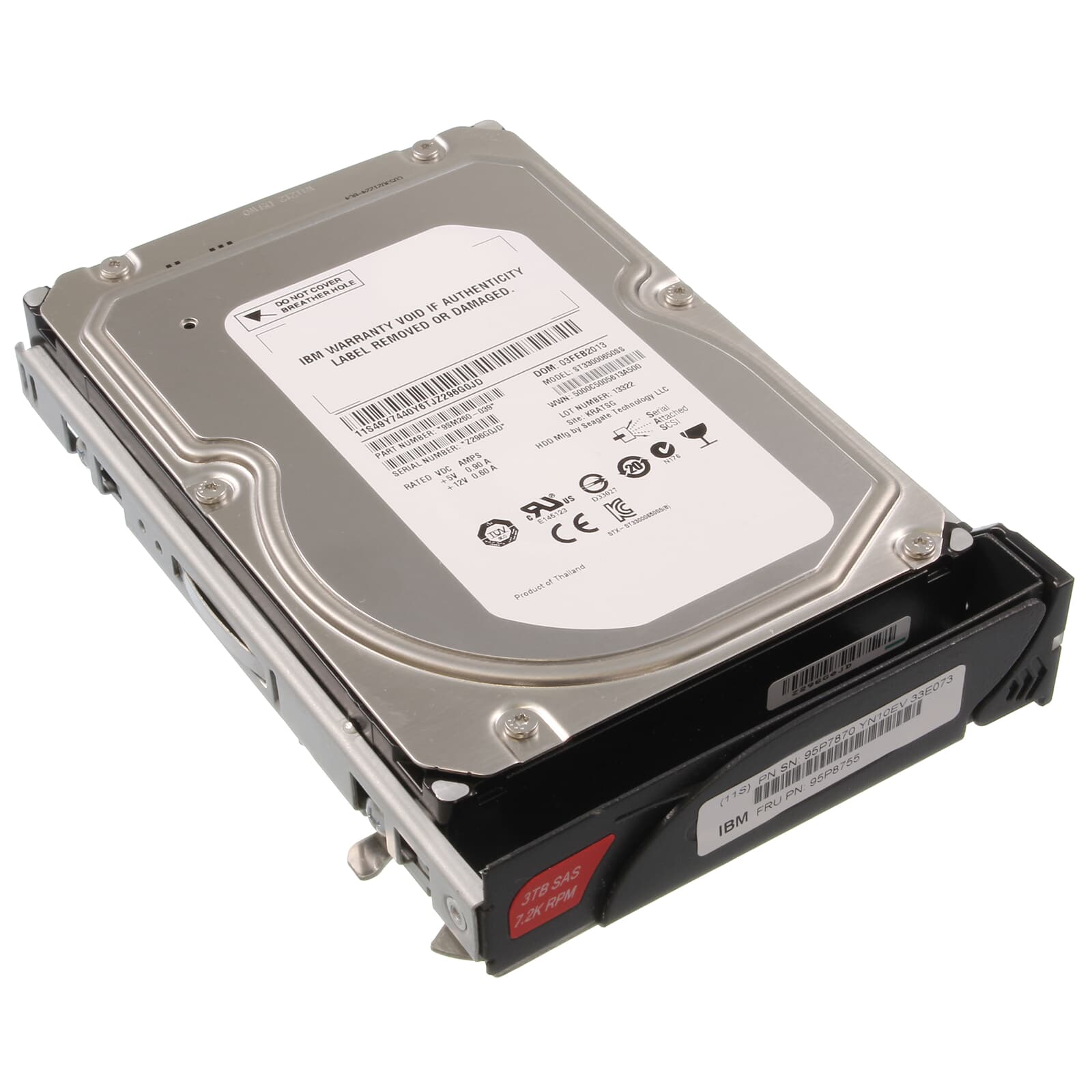 thumbnail interactive-video image 1 of Dell EqualLogic 6H6FG 3TB 7.2K NL SAS 3.5" Hard Drive – ST33000650SS – Used 1 of 6