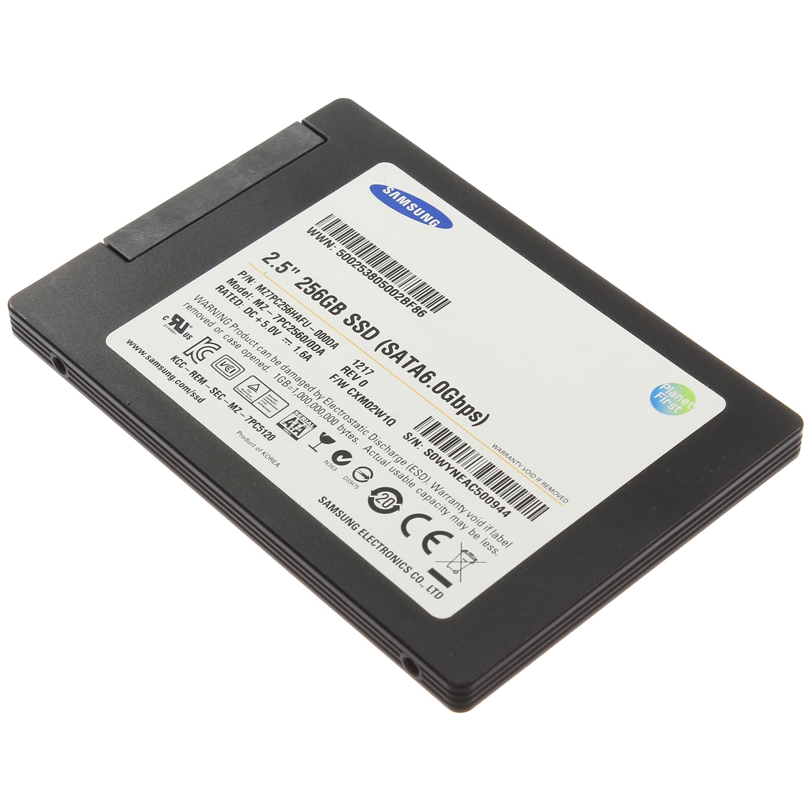 Samsung SATA-SSD 256GB SATA 6G - MZ-7PC2560/0DA