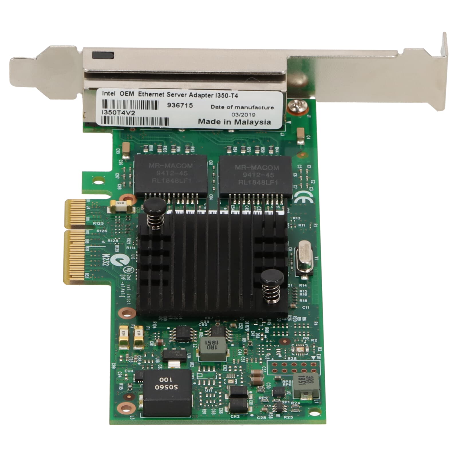 Intel OEM Ethernet Server Adapter I350-T4V2 4-Port 1 Gbit/s 