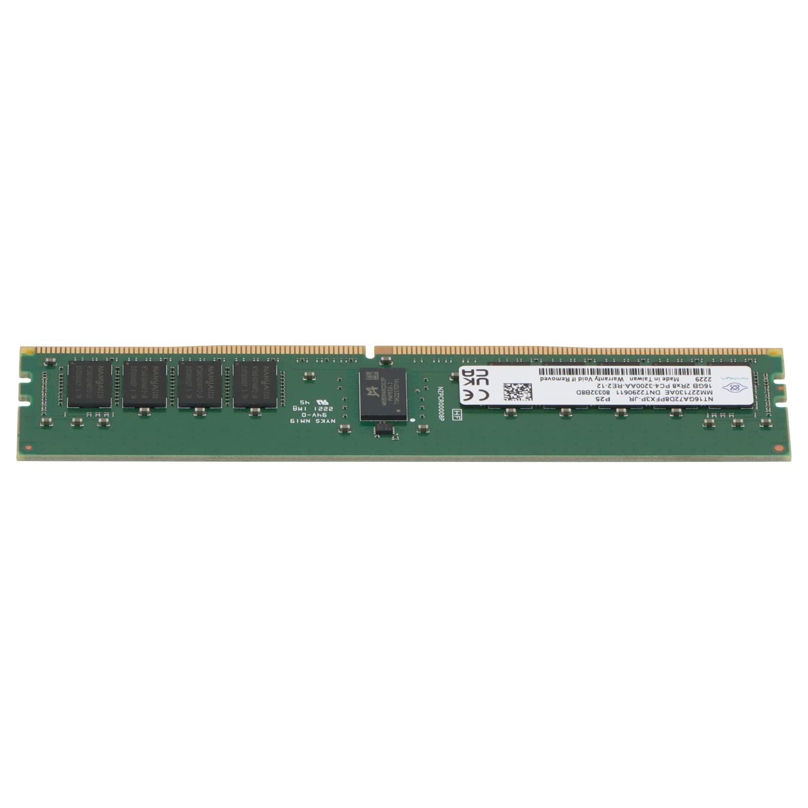 Nanya 16GB PC4-3200AA DDR4-RAM RDIMM 2R - NT16GA72D8PFX3P-JR