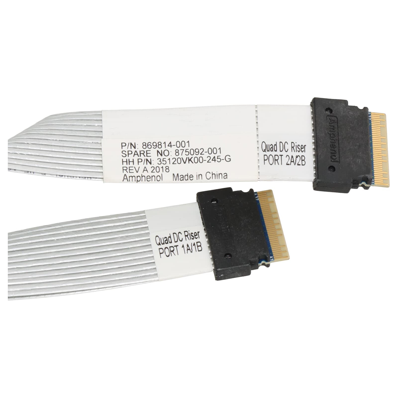 Bay Riser HPE SAS Cable Slim SAS SFF-8654 8i - Riser to Bay 2 Port 1-2 - 869814 ...