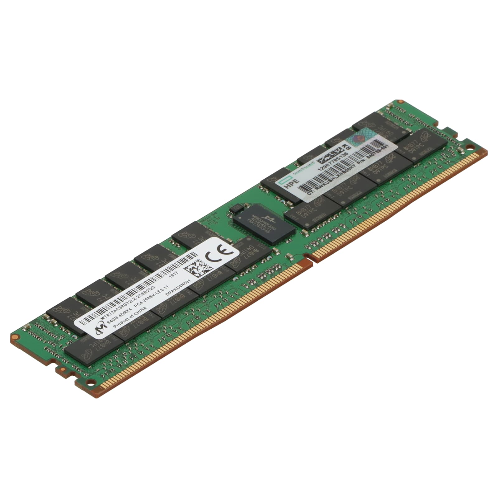 HPE 64GB PC4-2666V DDR4-RAM ECC LRDIMM 4R - 840759-691 P00603-001 ...