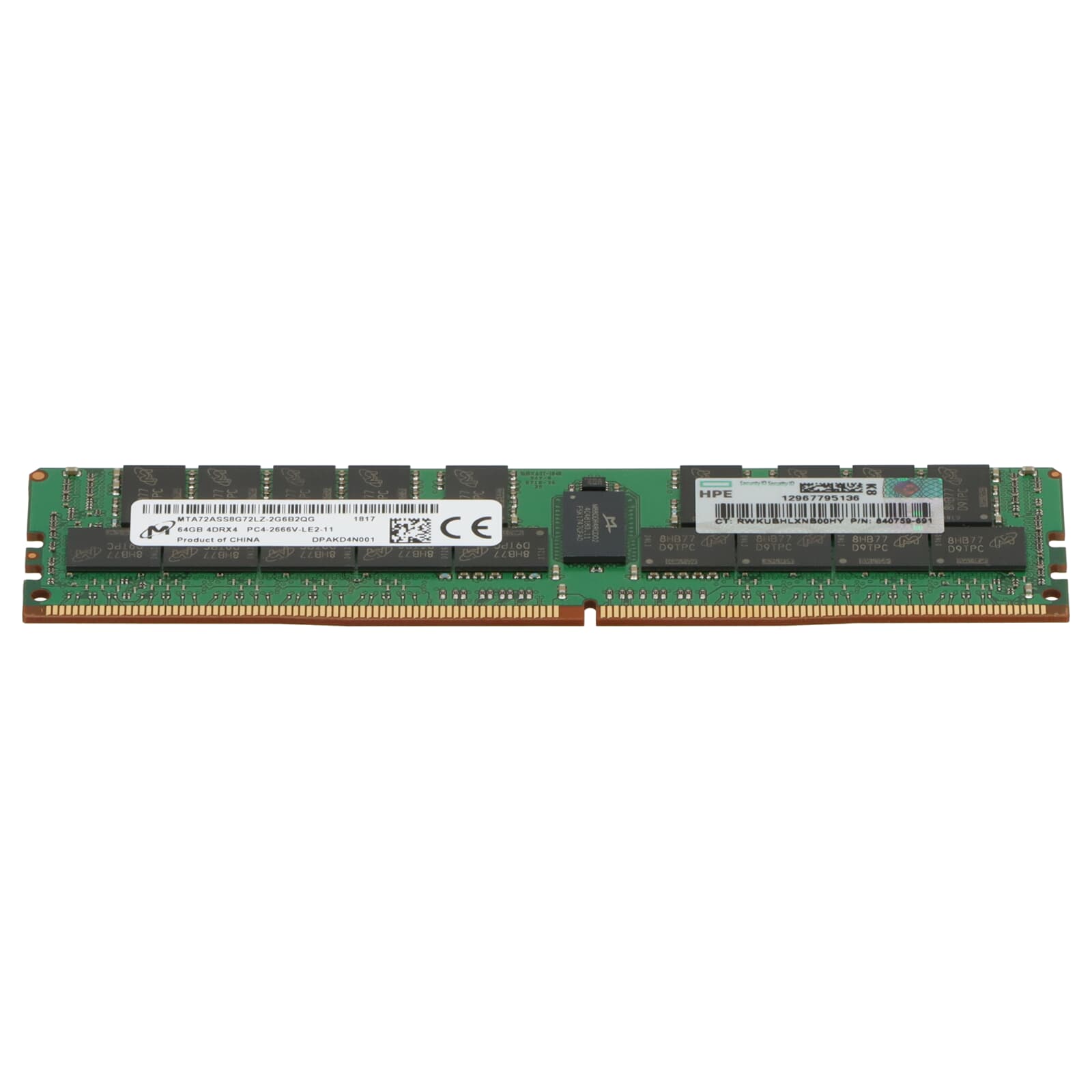 HPE 64GB PC4-2666V DDR4-RAM ECC LRDIMM 4R - 840759-691 P00603-001 ...