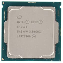 Intel Xeon E-2136 CPU 6-Core 3,3GHz 12MB 8GT/s 80W FCLGA1151 - SR3WW