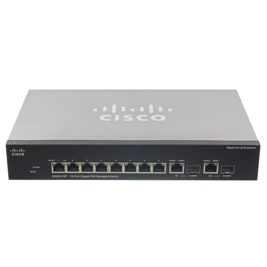Cisco Switch Small Business 8x 1Gbit PoE 2x SFP 1Gbit - SG300-10P SRW2008P-K9