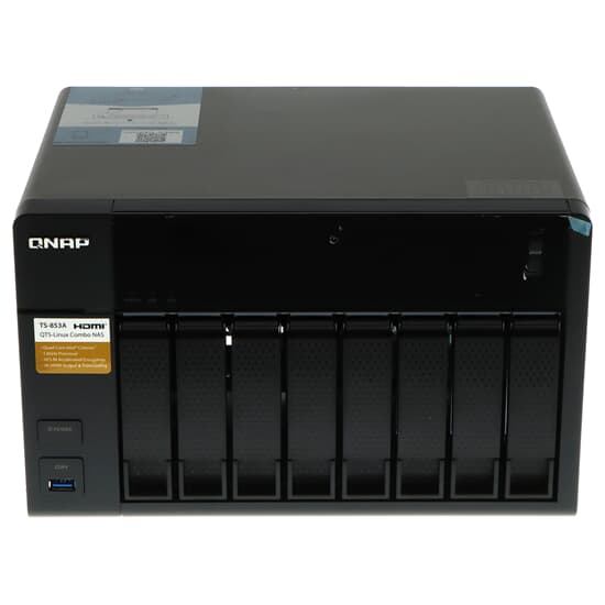 QNAP NAS Storage TS-853A 4x 1GbE 4x USB3 2x HDMI 8x Tray - 52100-002337-RS