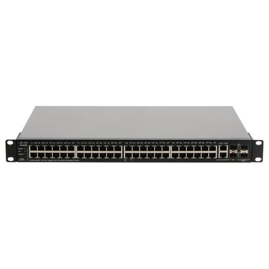 Cisco Stackable Managed Switch 48x 1GbE PoE+ 4x SFP 2x RJ45 1GbE - SG500-52MP-K9