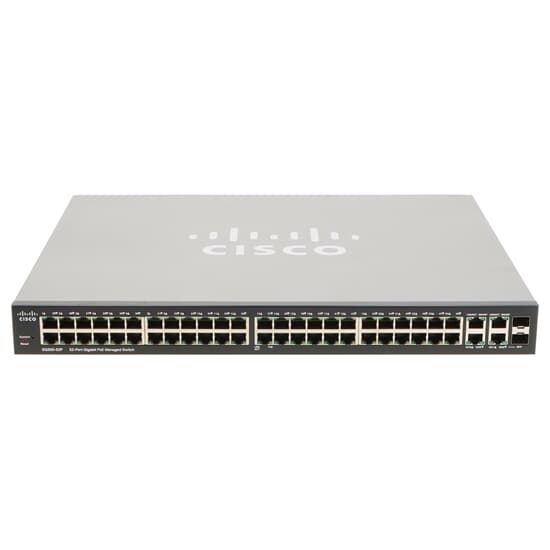 Cisco Switch 48x 1GbE PoE 4x 1GbE 2x SFP 1GbE w/o Bracket - SG300-52P-K9