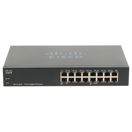 Cisco SG110-16HP Unmanaged Switch 16x 1GbE 8x PoE 64W - 74-12985-08