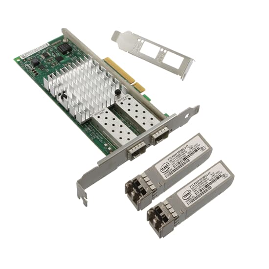 Intel network adapter X520-DA2 10GbE DP PCI-E incl.2x Intel 10G SFP+ modules