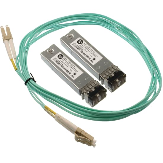 HP Glasfaser Kit 2x 10GbE Transceiver SR SFP+ 850nm JD092B inkl 3M Kabel OM3