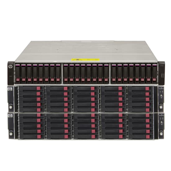 HP StorageWorks P2000 G3 SAS 2x Controller+ 2x D2700 44,4TB 74x 600GB SAS AW593B