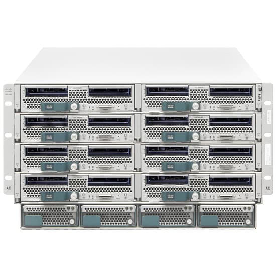 Cisco Blade Enclosure UCS 5108 + 8x B200 M3 2x10C E5-2690 v2 3GHz 128GB 2xSFF