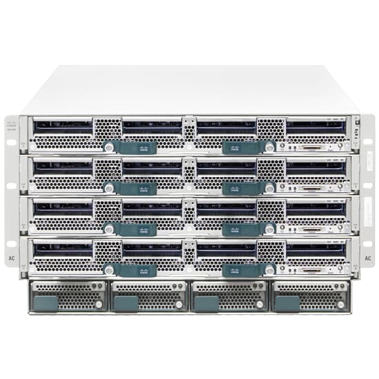 Cisco Blade Enclosure UCS 5108 + 4x B420 M3 4x 8C E5-4650L 2,6GHz 256GB 4xSFF