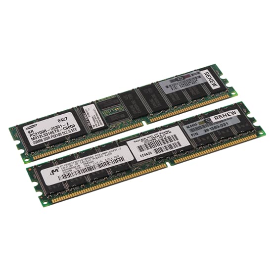 HP DDR-RAM 512MB Kit 2x256MB PC2100R ECC - 287495-B21