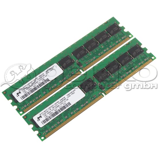 Micron DDR2-RAM 2GB Kit 2x1GB/PC2-5300E/ECC/CL5