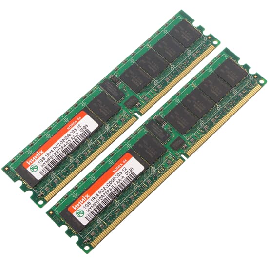 Hynix DDR2-RAM 2GB Kit 2x1GB PC2-3200R ECC 1R - HYMP512R72P4-E3