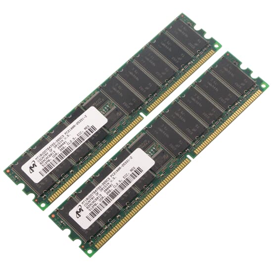 Micron DDR-RAM 1GB Kit 2x512MB PC2100R ECC CL2.5 - MT18VDDT6472G-265C3