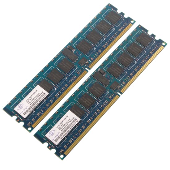 Nanya DDR2-RAM 2GB Kit 2x1GB PC2-3200R ECC 1R - NT1GT72U4PA0BV-5A