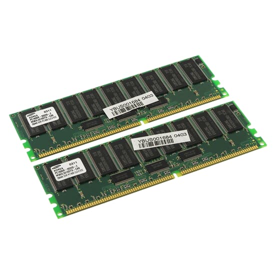 Samsung DDR-RAM 512MB Kit 2x256MB PC1600R ECC CL2 - M383L3310DTS-CA0
