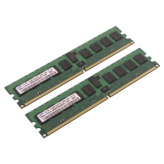 Samsung DDR2-RAM 1GB Kit 2x512MB PC2-5300P ECC 1R - M393T6553EZA-CE6