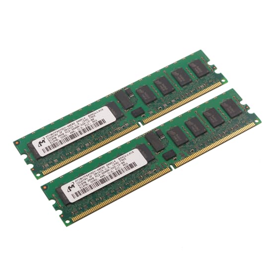 Micron DDR2-RAM 1GB-Kit 2x512MB PC2-3200R ECC 2R - MT18HTF6472DY-40EB2