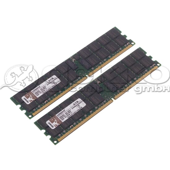 Kingston DDR2-RAM 4GB-Kit 2x 2GB/PC2-3200R/ECC/CL3