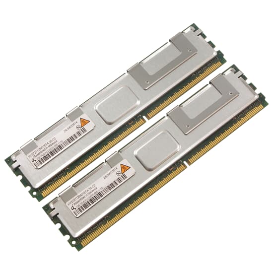 Qimonda DDR2-RAM 2GB-Kit 2x1GB PC2-5300F ECC 2R - HYS72T128401EFA-3S-C2