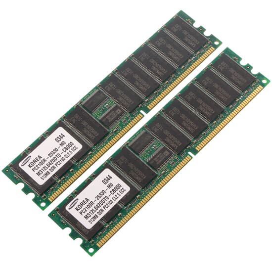 Samsung DDR-RAM 1GB Kit 2x 512MB PC2100R ECC CL2.5 - M312L6420DT0-CB0