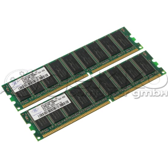 Nanya DDR-RAM 1GB Kit 2x512MB/PC2100U/ECC/CL2