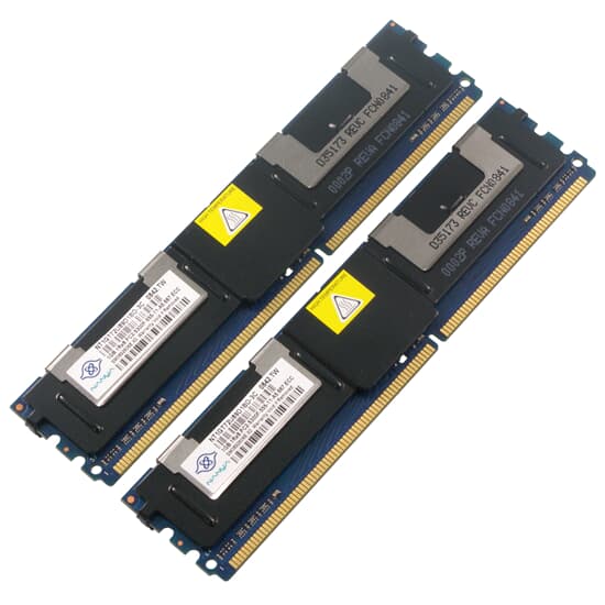 Nanya DDR2-RAM 2GB-Kit 2x1GB PC2-5300F ECC 1R - NT1GT72U89D1BD-3C