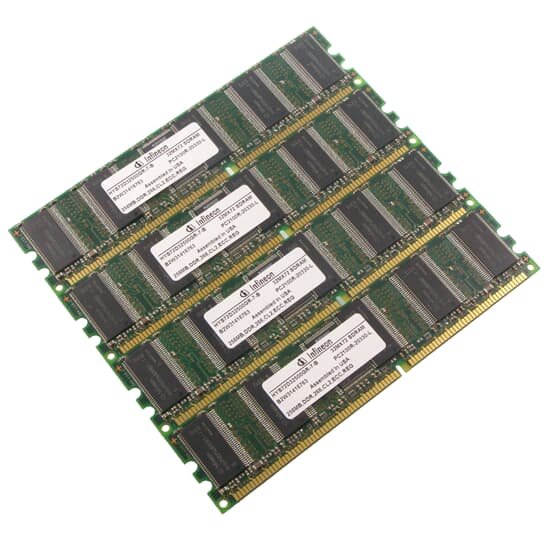 Infineon DDR-RAM 1GB Kit 4x256MB PC2100R ECC CL2 - HYS72D32500GR-7-B
