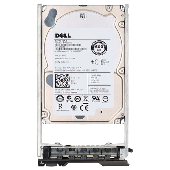 Dell SAS Festplatte 600GB 10k SAS 6G SFF - R72NV ST9600205SS