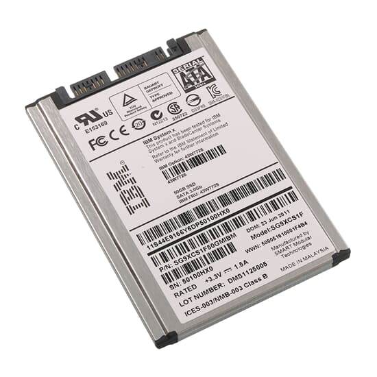 IBM Micro SATA SSD 50GB SATA2 1,8" - 43W7726 43W7729