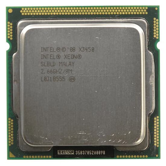 Intel CPU Sockel 1156 4-Core Xeon X3450 2,66GHz 8M 2,5 GT/s - SLBLD