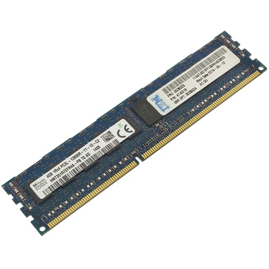 IBM DDR3-RAM 4GB PC3L-12800R ECC 1R LP - 00D5026 00D5024