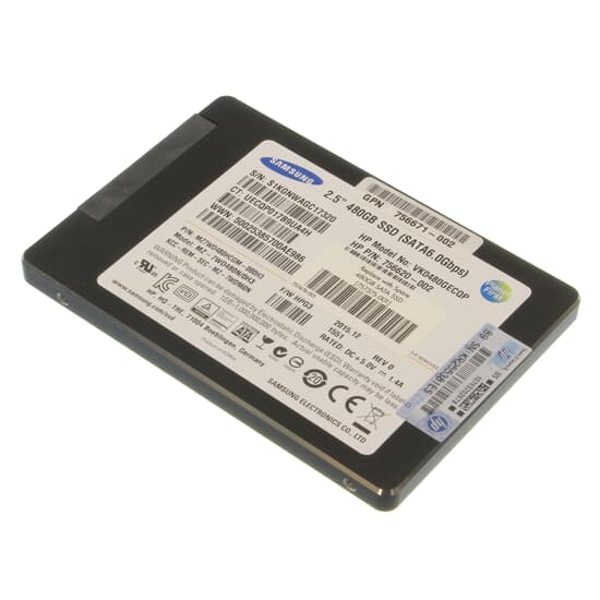 HP SATA-SSD 480GB SATA 6G 2,5" - 757375-001 756669-B21