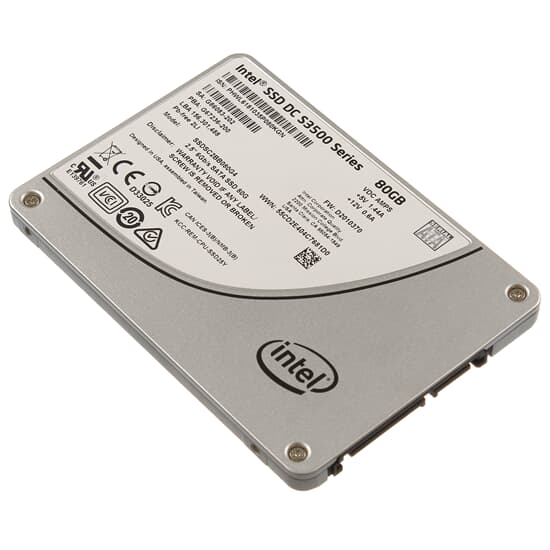 Intel SATA-SSD 3500 Serie 80GB SATA 6G 2,5" - SSDSC2BB080G4