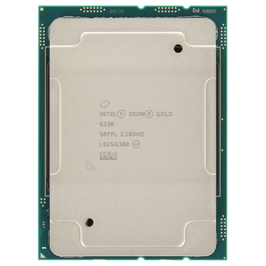 Intel CPU Xeon Gold 6238 22-Core 2,1GHz 30,25MB 140W FCLGA3647 - SRFPL