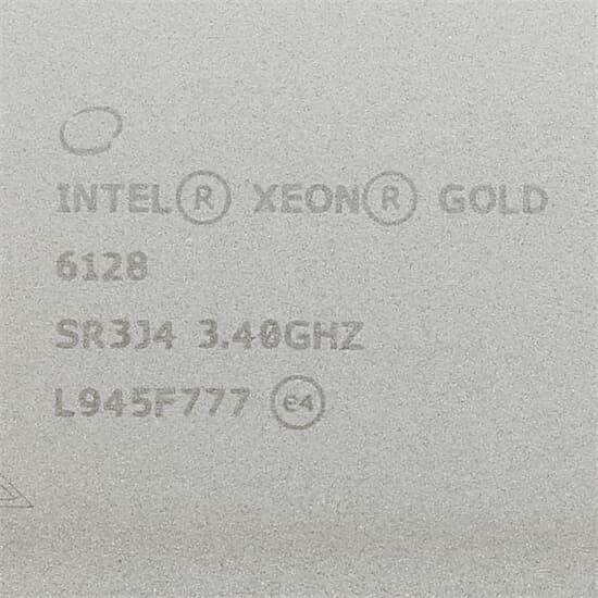 Intel CPU Xeon Gold 6128 6-Core 3,4GHz 19,25MB 115W FCLGA3647 - SR3J4