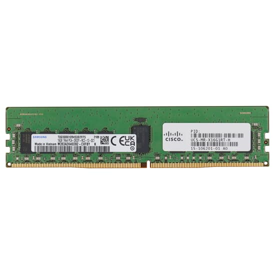 Cisco DDR4-RAM 16GB PC4-2933Y ECC RDIMM 1R - UCS-MR-X16G1RT-H ...