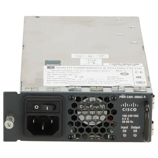 Cisco 300W Switch Netzteil Catalyst 4948E - 341-0411-01 PWR-C49E-300AC-R