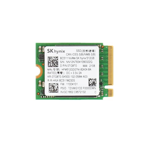 Dell BC511 512GB M.2 2230 PCIe 3.0 x4 NVMe SSD - TG8T0 HFM512GDGTNI-82A0A