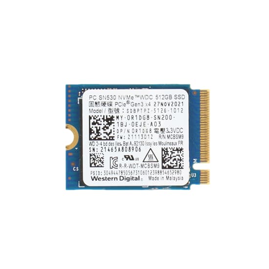 Dell PC SN530 512GB M.2 2230 PCIe 3.0 x4 NVMe SSD - R1DG8 SDBPTPZ-512G