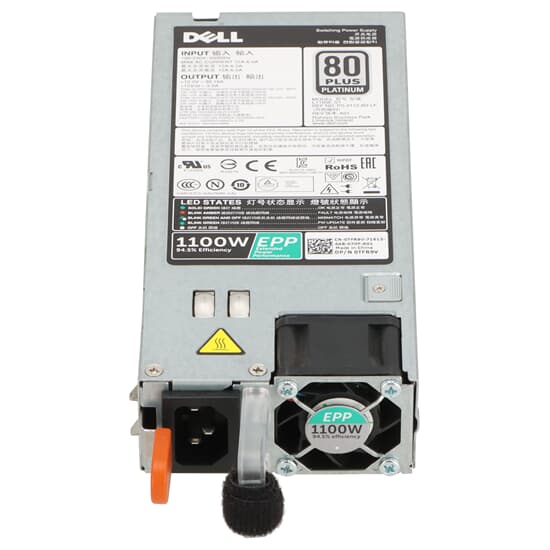 Dell 1100W Platinum Server Power Supply PowerEdge R530 R630 R730 - TFR9V