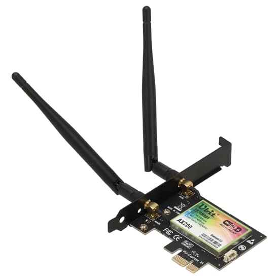 Ubit AX200 W-Lan Karte 802.11 ac/ax WiFi 6 Bluetooth 5,0 PCIe x1